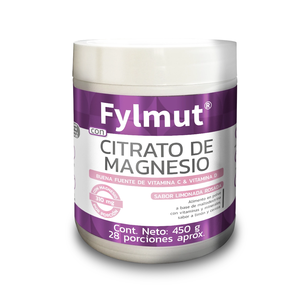 Citrato de magnesio limonada rosada - Fylmut® 450g