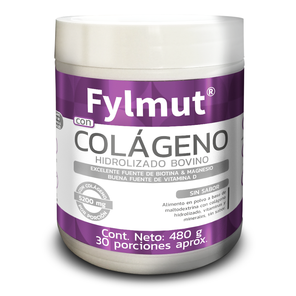 Colágeno hidrolizado sin sabor Fylmut® 480g