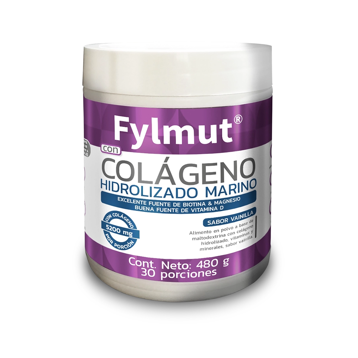Colágeno hidrolizado marino – Fylmut® 480g