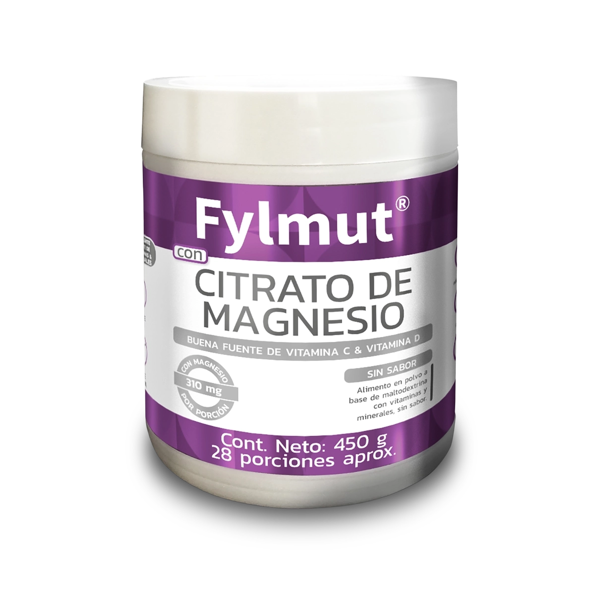 Citrato de magnesio sin sabor - Fylmut® 450g