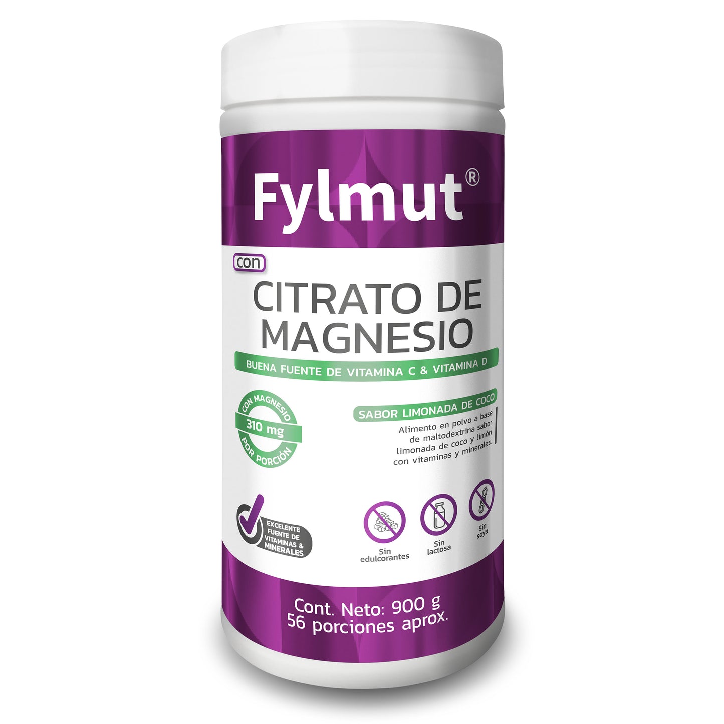 Citrato de magnesio limonada de coco - Fylmut® 900g