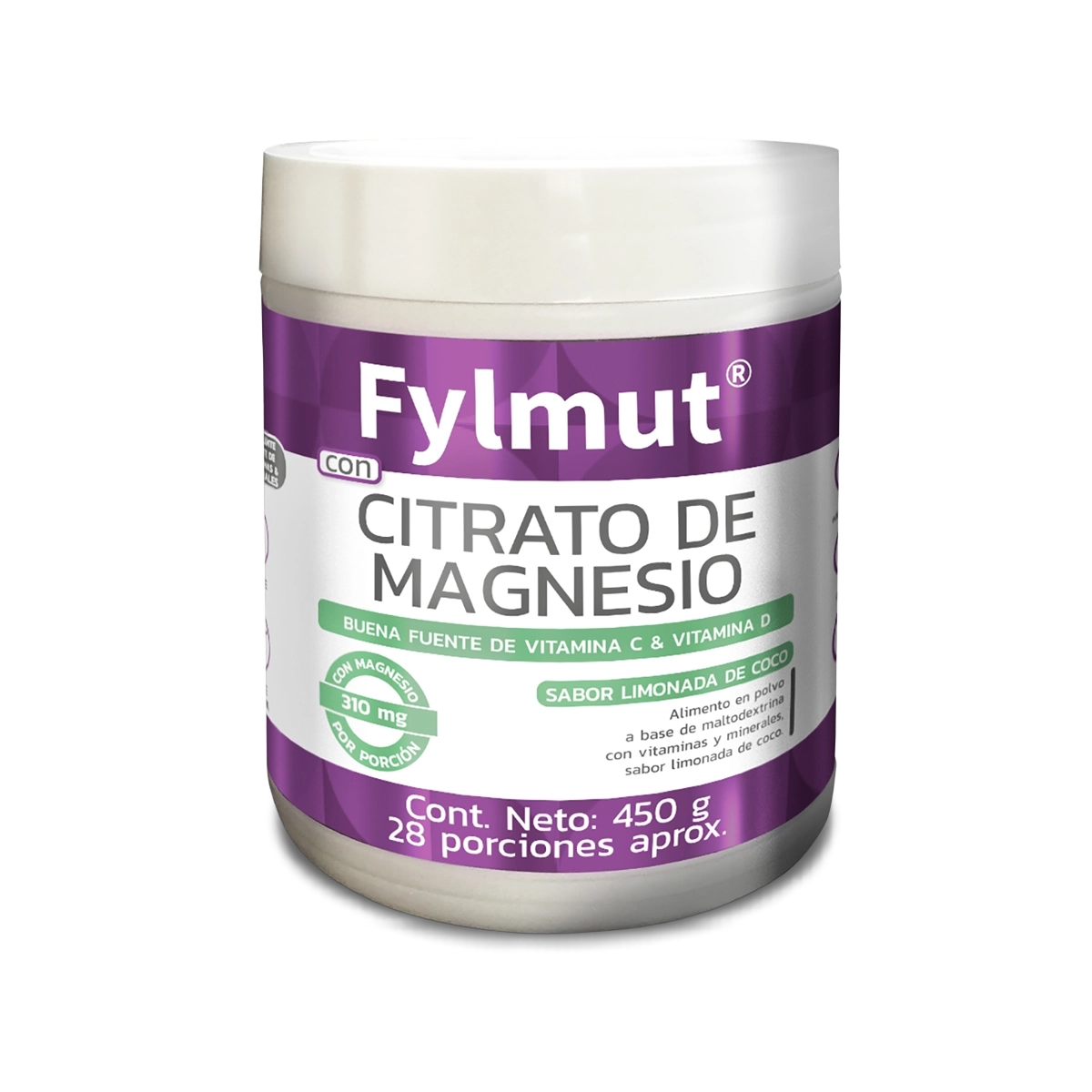 Citrato de magnesio limonada de coco - Fylmut® 450g